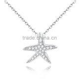 925 Sterling Silver Starfish Pendant Necklace thumbnail-2