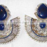 Sterling Silver Blue Gemstone Dangler EARRING Pair thumbnail-1