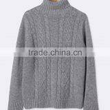 Boy's Fashion Soft Turtleneck Refined Cables Wool Sweater (BKNB03) thumbnail-1