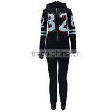 OEM Customized Fashion Adult Number Printed Front Zipper Onesie thumbnail-3