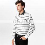 Wholesale Polo Shirt in China Black and White Striped 100% Polo T-shirt thumbnail-1