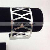 Elegant Black Metal Cuff Bangle Women Wide Hollow Bangle 2016 New Design Mens Bangle thumbnail-5