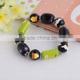 Handmade Small Cooper Beads Wraps Leather Bracelets Mens Halloween Metal Beads Leather Braid Bracelets for 2016 Promotional Gift thumbnail-6