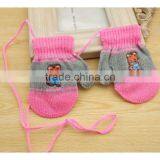 TC13029 Wholesale Cute Knitted Kids Mitten Gloves Cheap String Kids Winter Gloves thumbnail-5