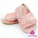 Cusual Style Plain Color Summer Newborn Baby Shoes Soft Baby Girl Sandals Shoes thumbnail-1