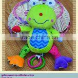 Cute Frog Pulling Musical Plush Toys Baby Educational Stuffed & Plush Toy Baby Bed Hanging Toys thumbnail-1