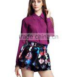 Original Design Girls Purple Shirt + Hot Short Skirt/dress Pants Sets thumbnail-1