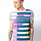 Contrast Sleeves Men Stripe Tee Shirt thumbnail-1