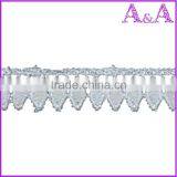 the Lastest Fashion White Color Embroidered Flower Chemical Lace thumbnail-2