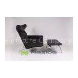 High Back SS Leg OX Living Room Lounge Chairs With Ottoman , by Hans Wegner thumbnail-1