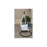 White Resin Wicker swing chair , Hand-Woven Rattan Hanging Chair