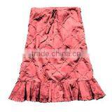 Square Patches Beautiful Skirt With Ruffle Border