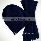 Fashiona Warm Popular Cozy Soft Solid Cheaper Beanie Glove Set thumbnail-1