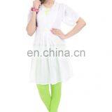 Indian Handmade Beaded Cotton White Tunic Hippe Women Dress Sexy Formal Tunic Manufacturer thumbnail-1