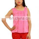 Manufacturer and Wholesaler Designer Sleeve Less Round Neck Lady Top Fashioned Quality Fabric thumbnail-1