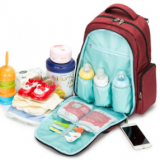 Custom Stylish Quilted Polyester 600d Changing Adult Baby Diaper Bag for Mother thumbnail-4