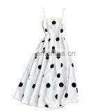 TWOTWINSTYLE Vintage Strapless Off Shoulder Backless DOT Dresses Female Fashion 2020 thumbnail-1