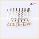 Beautiful Gold Pearl Decorative Hair Comb Clip For Wedding Accessories thumbnail-2