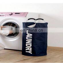 Oxford Fabric Dirty Hamper Big Cart Organizer Foldable Movable Wash Clothes Laundry Storage Basket thumbnail-4
