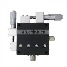 High Precision 60*60mm XY Axis Displacement Platform Trimming Station Sliding Table Manual Linear Stage thumbnail-2