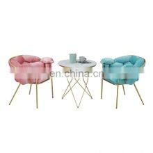 Simple Modern Marble Leisure Table And Chair Light Luxury Single Chair Nail Clothing Store American Chair thumbnail-1
