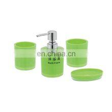 Manufacturer Plastic Polyresin Price Lotion Liquid Foam Bottle Bathroom Accessories Set With Soap Pump Head Supplier From China thumbnail-1