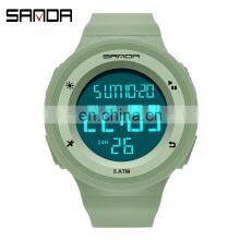 Sanda 2001 Cool Electronic Watches for Ladies Men LED Luminous Waterproof Functional Sport Digital Watch thumbnail-4