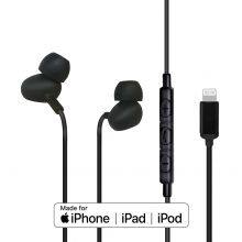 2018 Tangle-free MFi 8 Pin Earbuds Noise-canceling Headphones High Tech Black Earphone for i Phone6 Original thumbnail-5