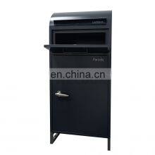 Outdoor Mailbox Freestanding Safe Lockable Post Boxes Parcel Delivery Mailing Box