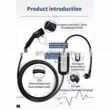 Home Smart Electric Car Charge 16A 3.5KW AC European Standard Type2 Indicator Light Portable Electric Vehicle Charging Station thumbnail-3