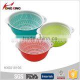 Round Plastic Colander Sieve With Tray for Vegetable and Fruit thumbnail-1