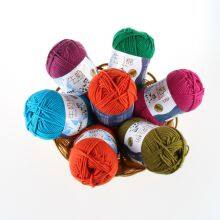 Factory Milk Cotton Yarn 4ply/5ply/8ply Acrylic Hand Knitting Yarn For Crochet