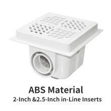 Pikes New Square Main Drain 2''/2.5'' ABS Material In-line Inserts Wholesale Swimming Pool Floor Main Drain thumbnail-5