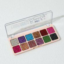 Cosmetic Palette Products 12 Color Glitter Eyeshadow Custom High Pigmented Pressed Eyeshadow Glitter La Sombra De Ojos thumbnail-3
