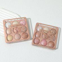 Factory OEM 9 Color High Pigment Make up Bronze Highlight Baked Palette Cosmetic La Sombra De Ojos thumbnail-3