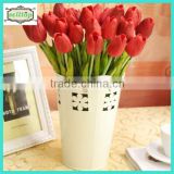 34cm mini pu tulip real touch artificial red tulips