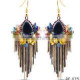 Wedding Bridal Crystal Long Earrings Retro Tassel Earrings Top Design Crystal Earring thumbnail-1