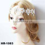 Gothic Handmade Bride Princess Wide Lace Flowers Head Wrap Hairband