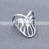 Charming Hollow Love Heart Stainless Steel Fashion Ring Size 6 7 8 9 10 thumbnail-2