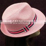 Hot Pink Fedora Hats for Ladies thumbnail-1