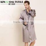 Wholesale Luxury Gifts 100% Silk Men's Luxury Long Silk Robe with binding and pocket