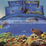 Sea World 100% Cotton 3D Bedsheet