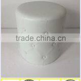 2015 New Bar Style Synthetic Leather Round Ottoman, PU Leather Covered Stool