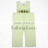 Cute gift train smocked boy longalls for Christmas