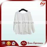 2016 New Design Woman White Long Sleeve Blouse Lady Plus Size Cotton Casual Tops