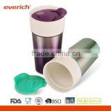 Everich 14oz / 400ml Double Wall Colorful Thermochromic Ceramic Mug With S/S Outside