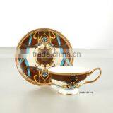 Pretty Design Floral Pattern Bone China Wholesale Coffee Tea Cup And Saucer Set thumbnail-4