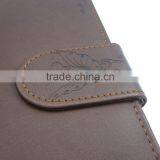 Embossed Logo Dark Brown a4 Leather Diary With Magnetic Closure thumbnail-3
