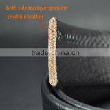 Both Side Cowhide Leather Black Color Elasticated Belt thumbnail-4