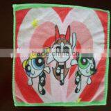 Cartoon Microfiber Velour Pigment Printed Baby Car Square Wash Cloths Cloth Wholesale 11 thumbnail-1